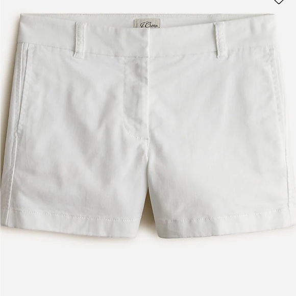 J. Crew 4" stretch chino shorts in White. Size 4. NWT. - Picture 3 of 4